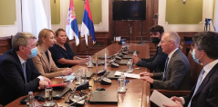 14 July 2021 The National Assembly delegation to the OSCE PA in meeting with the Head of the OSCE Mission to Serbia